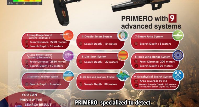 Best Gold Detectors Primero- 9 systems in 1 device