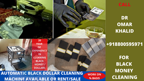 BLACK DOLLARS CLEANING WITH SSD SOLUTION CHEMICAL