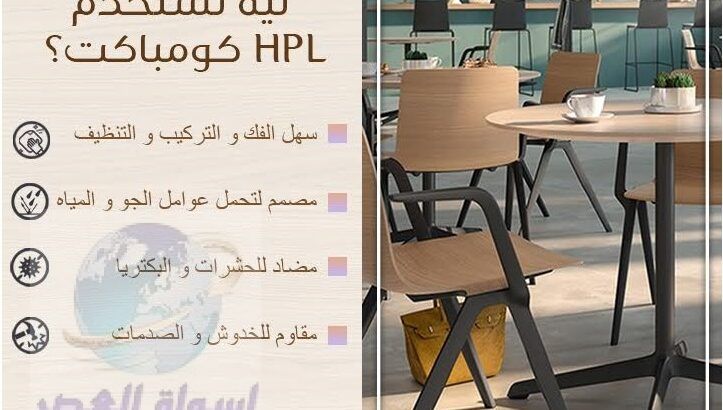 ترابيزات مطاعم كومباكت hpl من شركة ايجي ستون